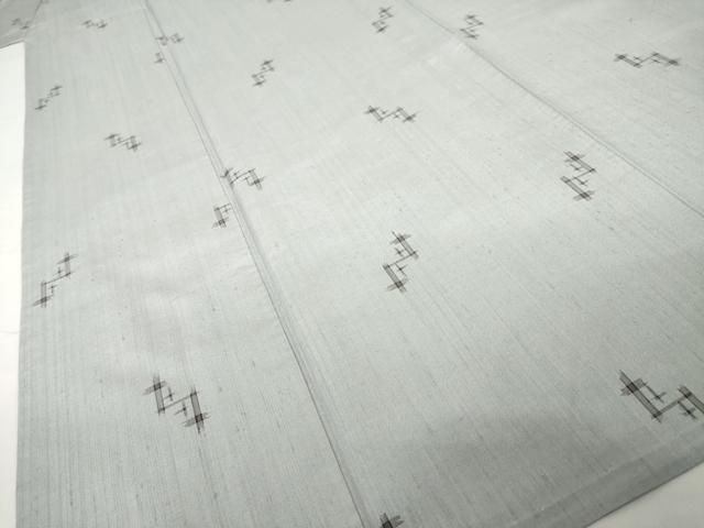 平和屋着物▽上質な紬 単衣 琉球絣文様 正絹 逸品 未使用 AABG9244ck