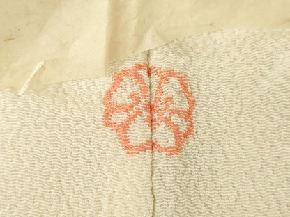平和屋着物▽訪問着　単衣　花籬文　金彩　鬼しぼ縮緬　正絹　逸品　AABG9245ck