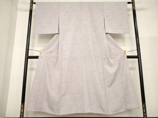 平和屋着物▽上質な小紋 単衣 みつば葵 正絹 逸品 AABG9250ck