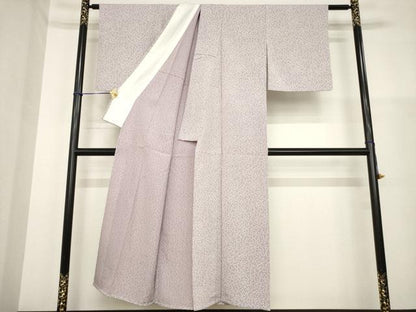 平和屋着物▽上質な小紋 単衣 みつば葵 正絹 逸品 AABG9250ck