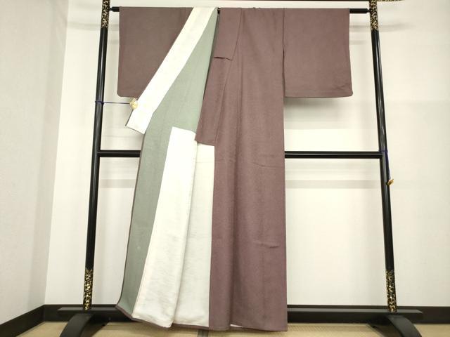 平和屋着物▽伝統工芸師 服部光擴 江戸小紋 単衣 鮫小紋柄 正絹 逸品 AABG9251ck