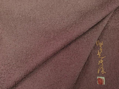 平和屋着物▽伝統工芸師 服部光擴 江戸小紋 単衣 鮫小紋柄 正絹 逸品 AABG9251ck