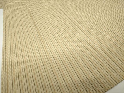 平和屋着物▽綾織路奈留 十六代助左衛門 紬 単衣 縞 反端付き 正絹 逸品 AABG9254ck