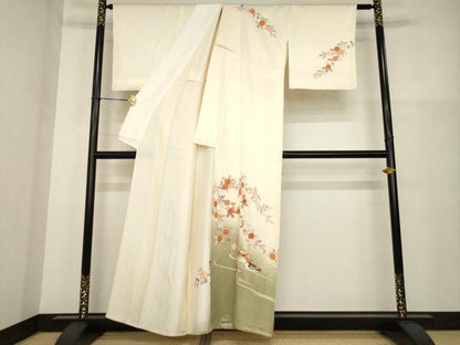 平和屋着物▽訪問着 単衣 流水鴛鴦文 正絹 逸品 AABG9256ck