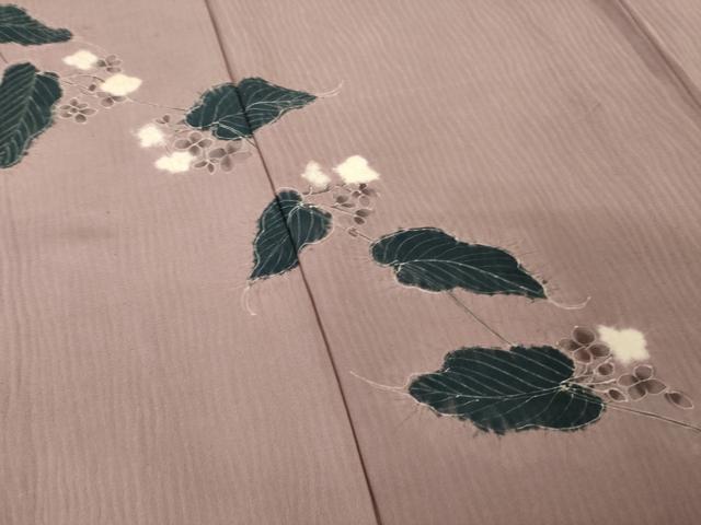 平和屋着物▽訪問着 単衣 絞り 花蔦草文 正絹 逸品 AABG9257ck