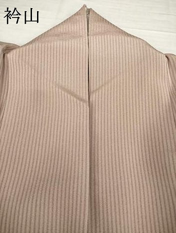 平和屋着物▽上質な小紋 単衣 縞 正絹 逸品 AABG9277ck