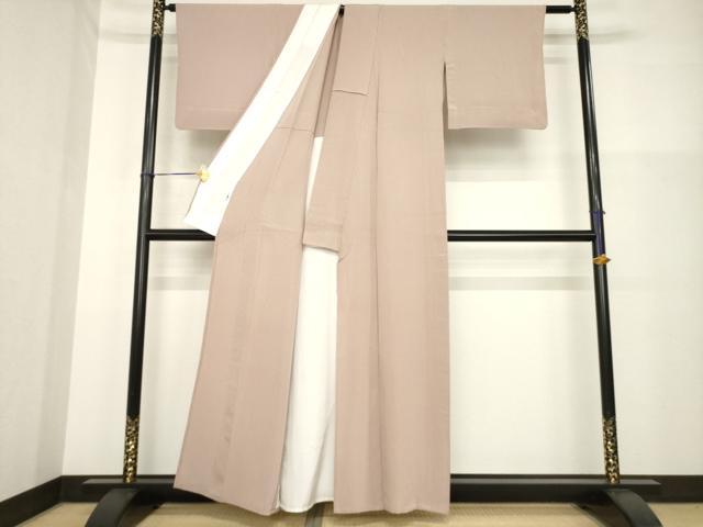 平和屋着物▽上質な小紋 単衣 縞 正絹 逸品 AABG9277ck