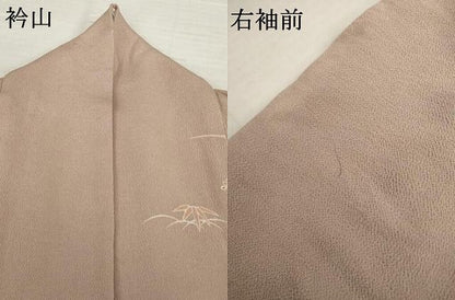 平和屋着物▽訪問着 単衣 花籬文 暈し染め 金彩 鬼しぼ縮緬 正絹 逸品 AABG9281ck