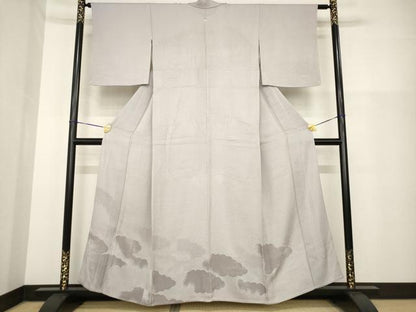 平和屋着物▽豪華色留袖 単衣 雲重ね文 モール織 正絹 逸品 AABG9290ck