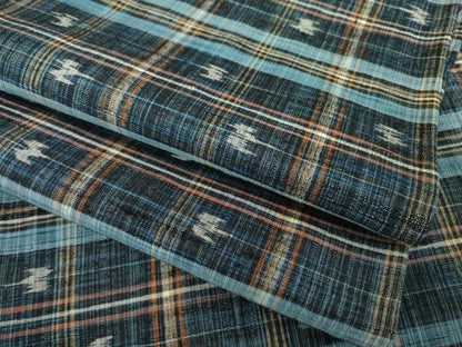 平和屋着物▽上質な紬 単衣 琉球絣文様 正絹 逸品 AABG9296ck