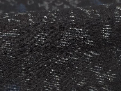 平和屋着物▽結城ちぢみ 単衣 花菱文 正絹 逸品 AABG9297ck