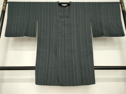平和屋着物▽道行コート　スリーシーズン　春夏秋　塵除け　羊羹色　正絹　逸品　AABG9310ck