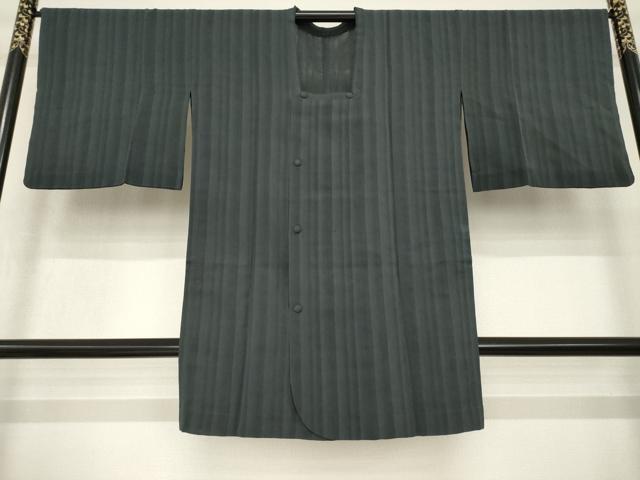 平和屋着物▽道行コート　スリーシーズン　春夏秋　塵除け　羊羹色　正絹　逸品　AABG9310ck
