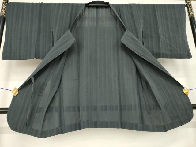 平和屋着物▽道行コート　スリーシーズン　春夏秋　塵除け　羊羹色　正絹　逸品　AABG9310ck