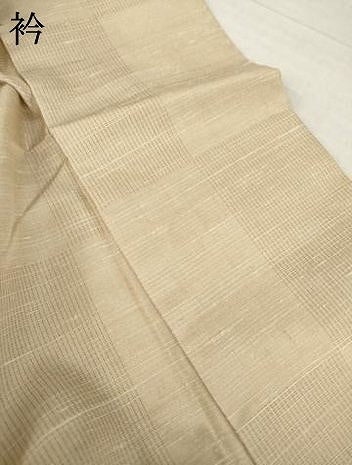 平和屋着物▽上質な紬 単衣 市松文 正絹 逸品 AABG9312ck