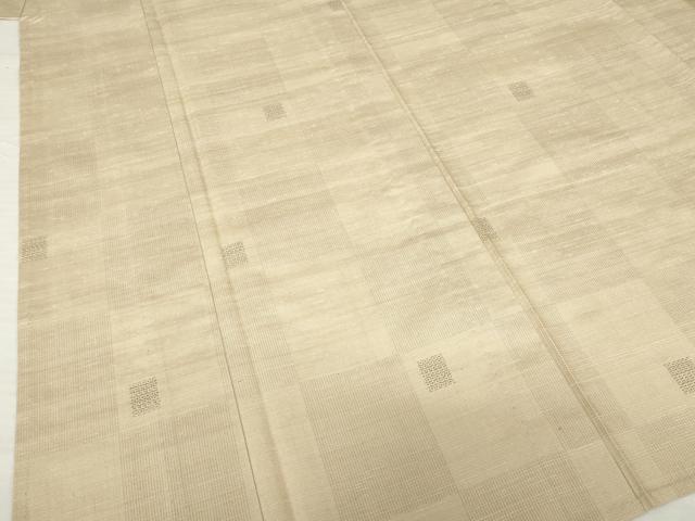 平和屋着物▽上質な紬 単衣 市松文 正絹 逸品 AABG9312ck