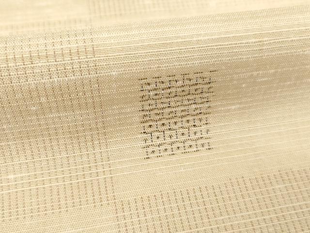 平和屋着物▽上質な紬 単衣 市松文 正絹 逸品 AABG9312ck