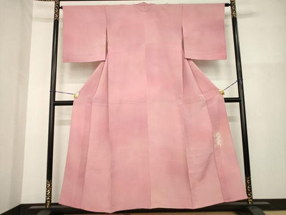 平和屋着物▽染色作家 斉藤三才 小紋 単衣 霞文 暈し染め 正絹 逸品 AABG9318ck