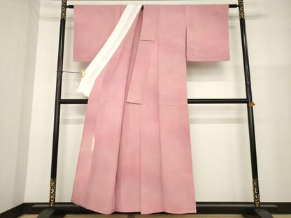 平和屋着物▽染色作家 斉藤三才 小紋 単衣 霞文 暈し染め 正絹 逸品 AABG9318ck