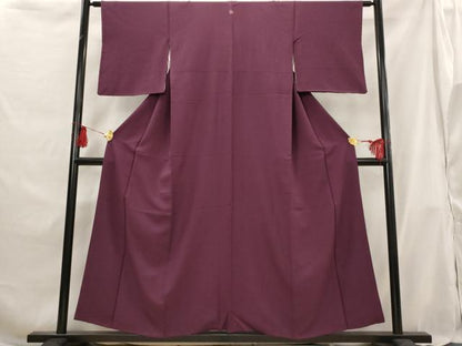 平和屋着物■上質な色無地 紋意匠 暗紅色 高島屋扱い 正絹 逸品 AABG9327st