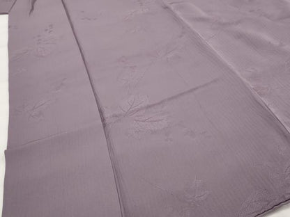 平和屋着物■上質な色無地 蔦の葉地紋 薄葡萄色 正絹 逸品 AABG9329st