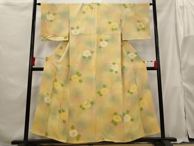 平和屋着物■上質な小紋 地紋起こし 舞花文 暈し染め 正絹 逸品 AABG9333st