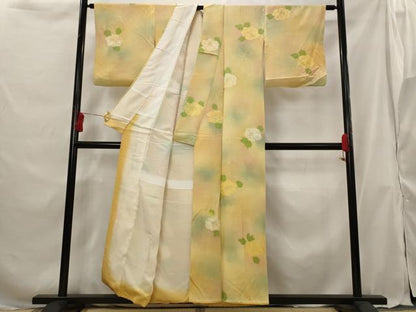 平和屋着物■上質な小紋 地紋起こし 舞花文 暈し染め 正絹 逸品 AABG9333st