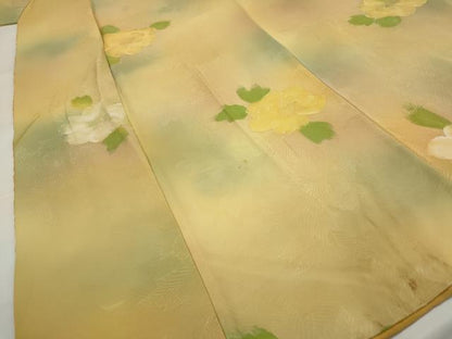 平和屋着物■上質な小紋 地紋起こし 舞花文 暈し染め 正絹 逸品 AABG9333st