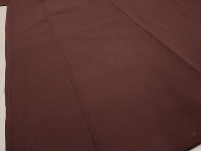 平和屋着物■上質な色無地 紋意匠 黒壇色 正絹 逸品 AABG9340st
