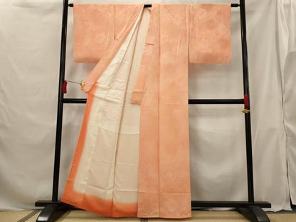 平和屋着物■上質な小紋 花地紋 暈し染め 正絹 逸品 AABG9341st