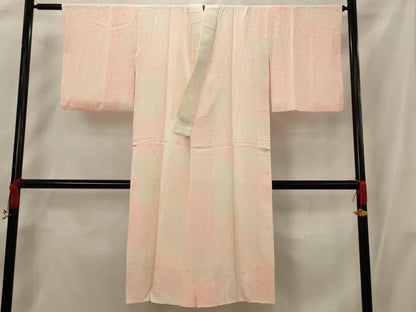 平和屋着物■長襦袢 袷 花地紋 暈し染め 正絹 逸品 AABG9342st
