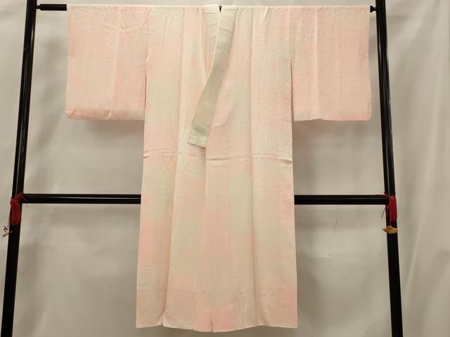 平和屋着物■長襦袢 袷 花地紋 暈し染め 正絹 逸品 AABG9342st