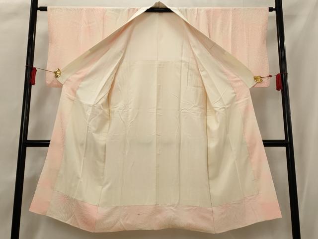 平和屋着物■長襦袢 袷 花地紋 暈し染め 正絹 逸品 AABG9342st