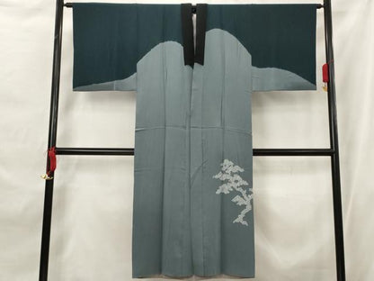 平和屋着物■男性　長襦袢　袷　枝松文　正絹　逸品　AABG9344st