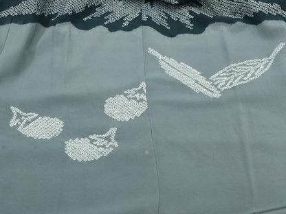 平和屋着物■男性　長襦袢　袷　枝松文　正絹　逸品　AABG9344st