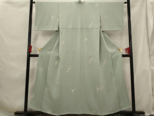 平和屋着物■上質な小紋 絞り 舞花文 正絹 逸品 AABG9345st