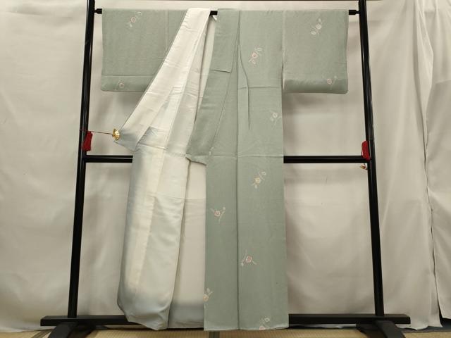平和屋着物■上質な小紋 絞り 舞花文 正絹 逸品 AABG9345st