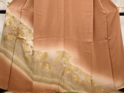 平和屋着物■豪華色留袖　枝松文　暈し染め　金彩　正絹　逸品　AABG9360st