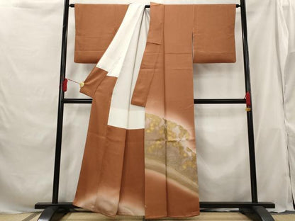 平和屋着物■豪華色留袖　枝松文　暈し染め　金彩　正絹　逸品　AABG9360st