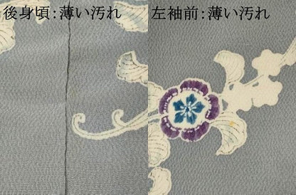 平和屋着物■上質な小紋 草花文 正絹 逸品 AABG9377st