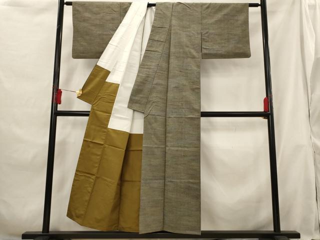 平和屋着物■上質な紬　霞文　正絹　逸品　AABG9384st
