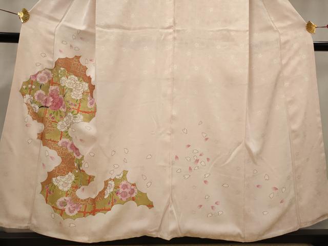 平和屋着物■訪問着 駒刺繍 桜 金彩 三越扱い 正絹 逸品 AABG9390st