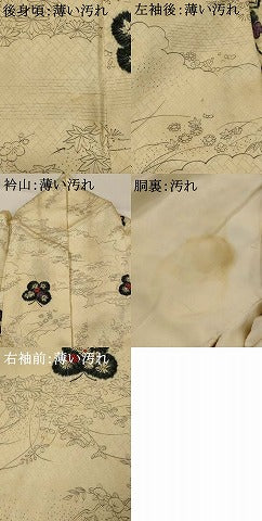 平和屋着物■上質な小紋 絞り 舞蝶文 正絹 逸品 AABG9396st