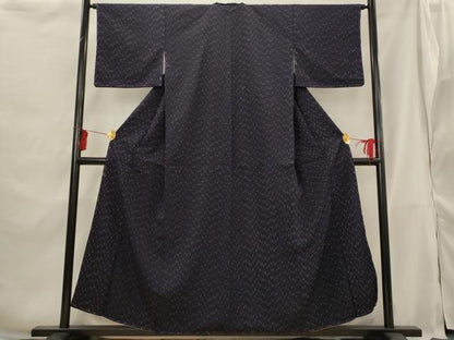 平和屋着物■上質な小紋 幾何学文様 正絹 逸品 未使用 AABG9409st