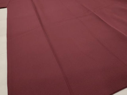 平和屋着物■上質な色無地 紋意匠 葡萄色 正絹 逸品 AABG9411st