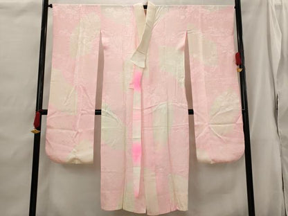 平和屋着物■振袖用長襦袢　無双仕立て　絞り　地紙舞花文　正絹　逸品　AABG9418st
