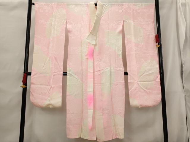 平和屋着物■振袖用長襦袢　無双仕立て　絞り　地紙舞花文　正絹　逸品　AABG9418st