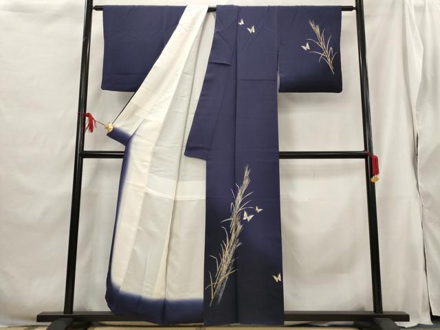 平和屋着物■訪問着 舞蝶文 暈し染め 金銀彩 正絹 逸品 AABG9419st