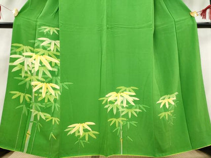 平和屋着物■訪問着　笹竹文　正絹　逸品　AABG9423st