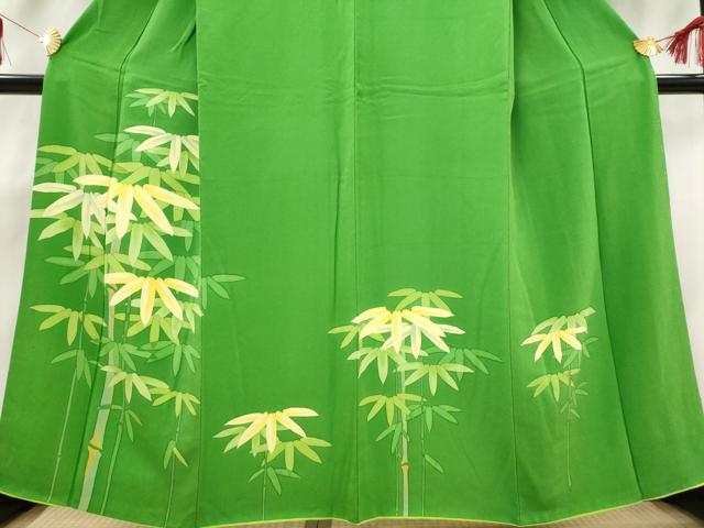 平和屋着物■訪問着　笹竹文　正絹　逸品　AABG9423st